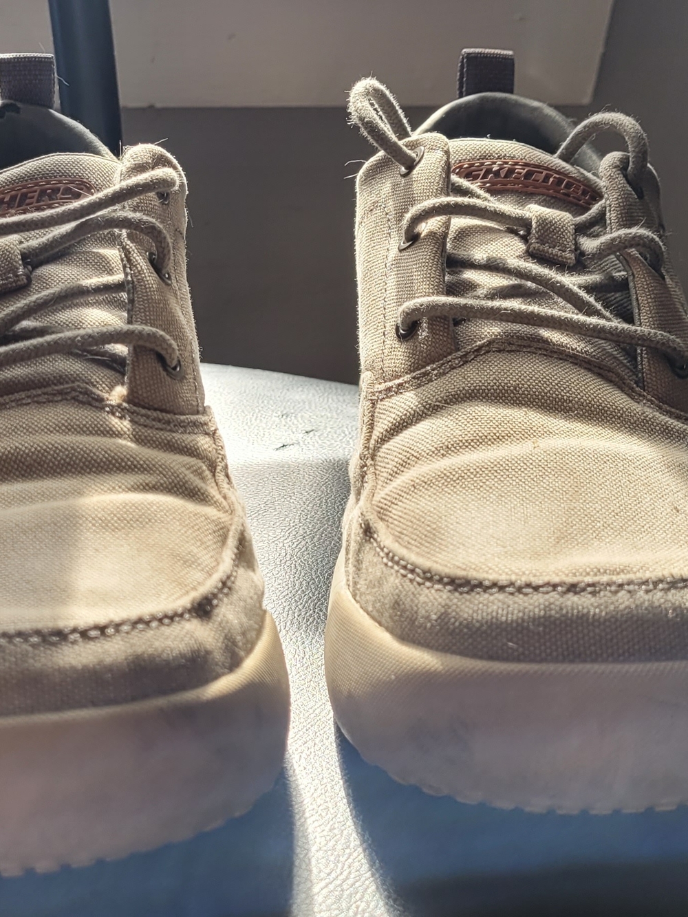Skechers Men’s Casual Canvas Sneakers - Tan / Boat Shoes